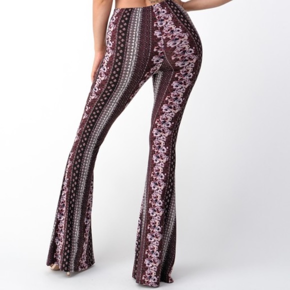 bell bottom stretch pants